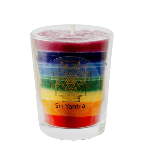 Chakra candle small Rainbow - Multicolor