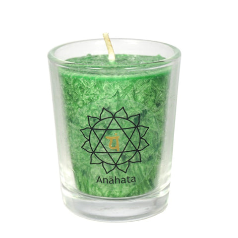 Chakra candle small Green