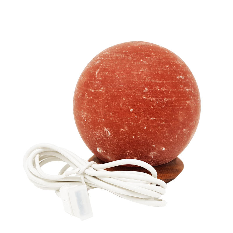 USB lamp ball wood base