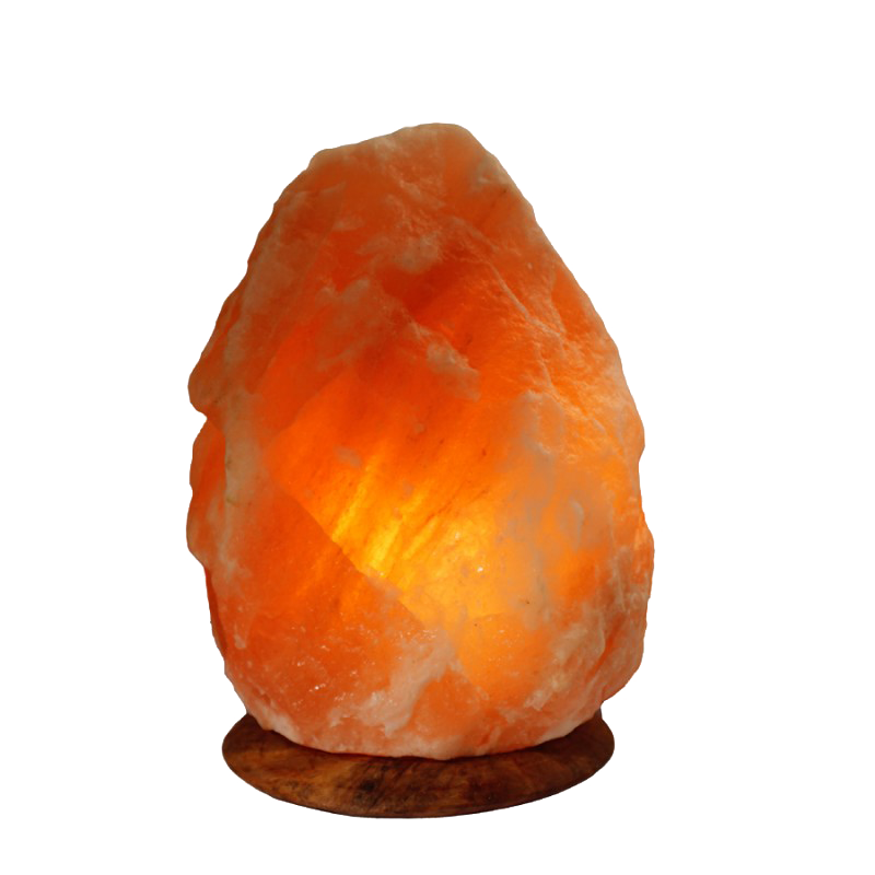 Salt lamp electric wood base